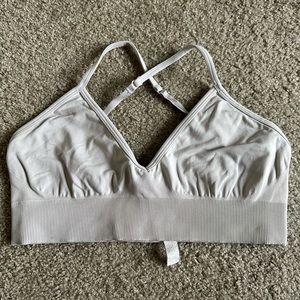 Gray workout bra